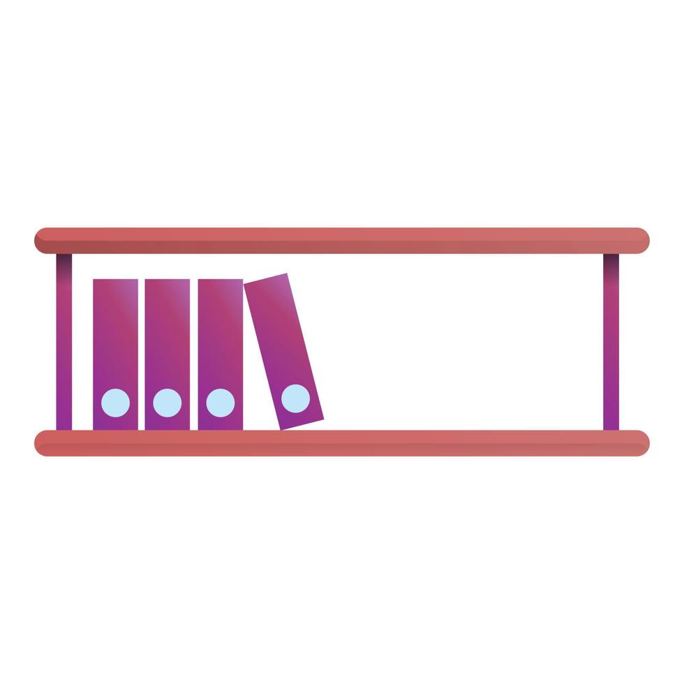 Folder shelf icon, cartoon style vector
