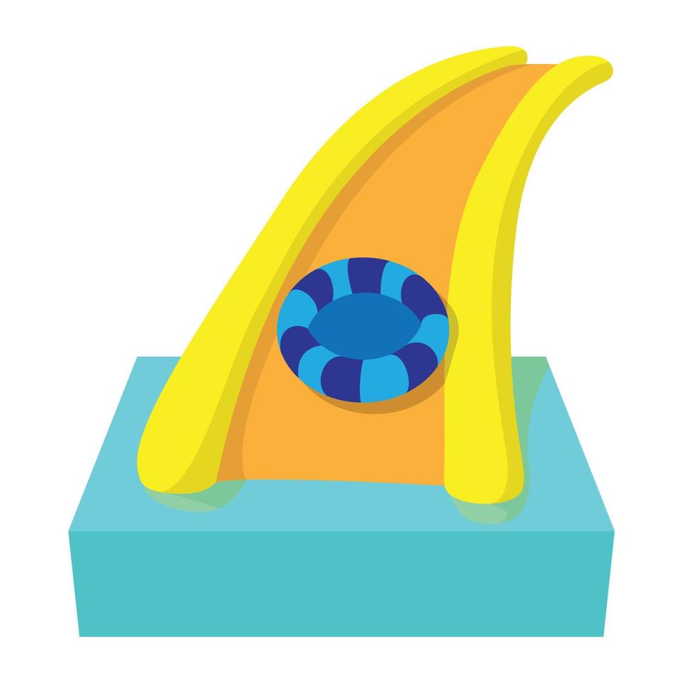 Aquapark slide cartoon icon vector