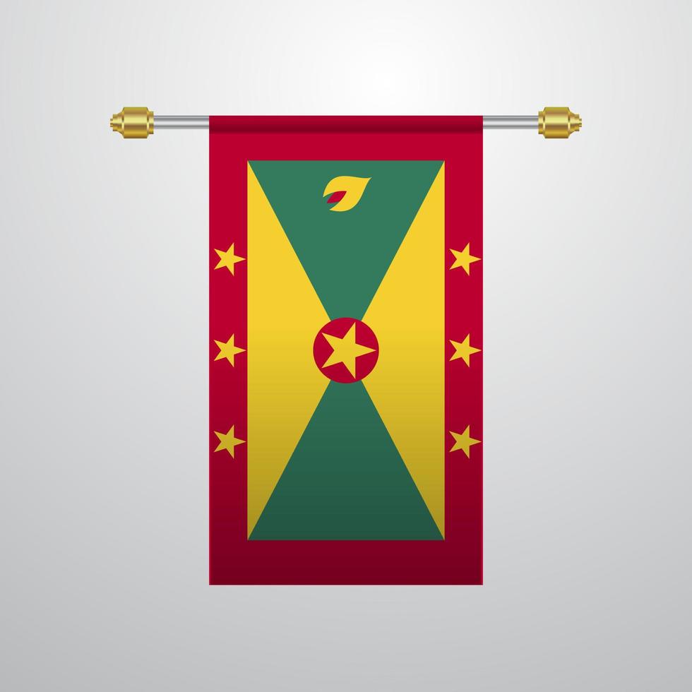 Grenada hanging Flag vector