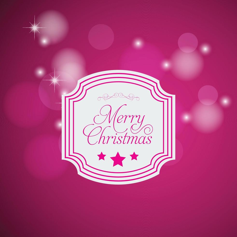 Merry Christmas card with elegent design and typography vector