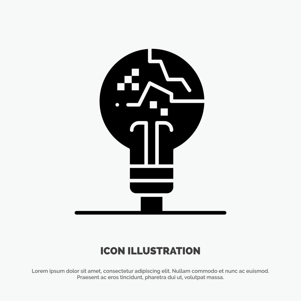 Concept Copycat Fail Fake Idea solid Glyph Icon vector