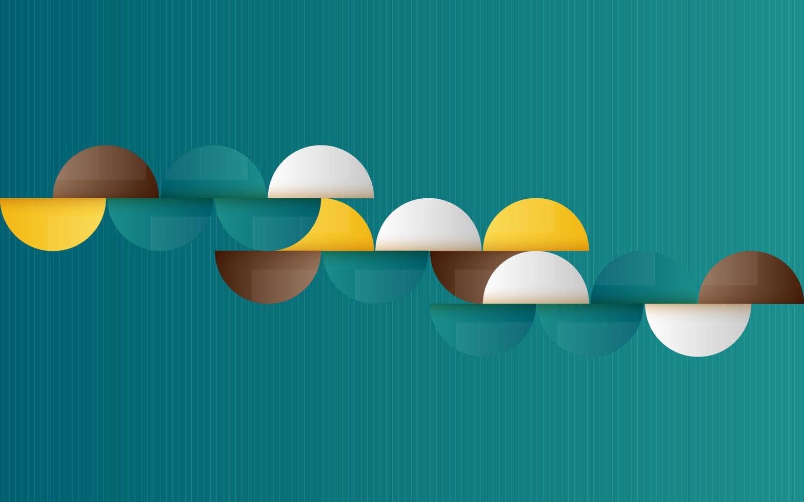 Mid-century geometric abstract pattern with simple shapes and beautiful color palette. Simple geometric pattern composition vector
