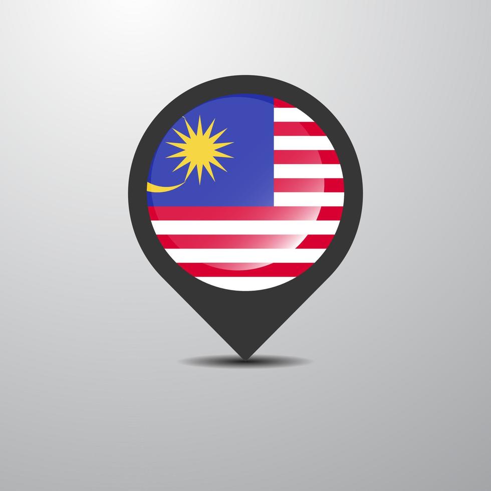 Malaysia Map Pin vector