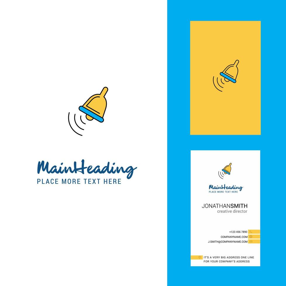 Ringing bell Creative Logo and business card vertical Design Vector