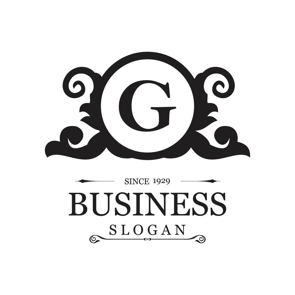 Alphabetic logo design with elegent design and typography vector
