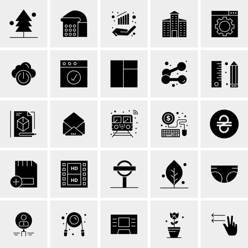 25 iconos de negocios universales vector ilustración de icono creativo para usar en proyectos relacionados con la web y dispositivos móviles