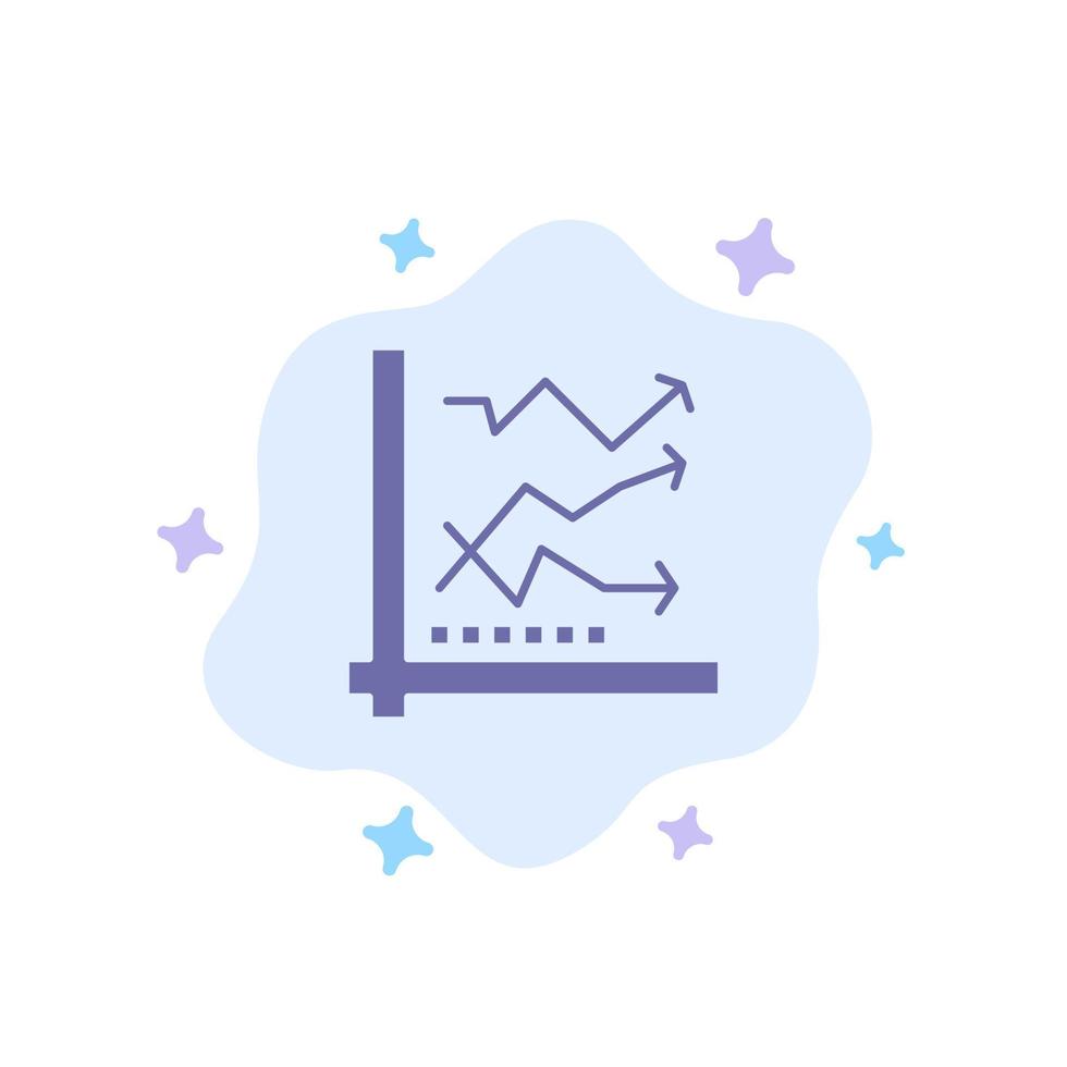 Graph Analysis Analytic Analytics Chart Data Blue Icon on Abstract Cloud Background vector