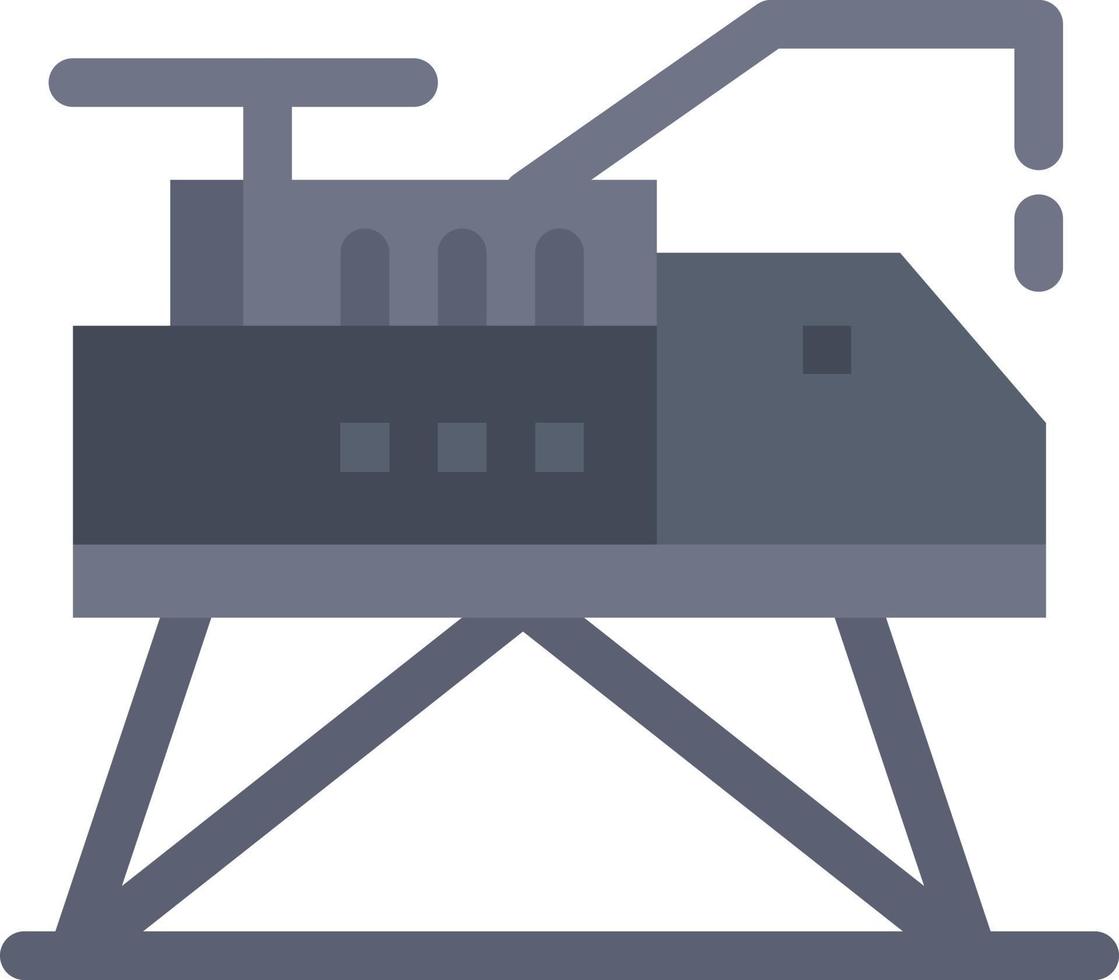 Construction Engineering Laboratory Platform  Flat Color Icon Vector icon banner Template