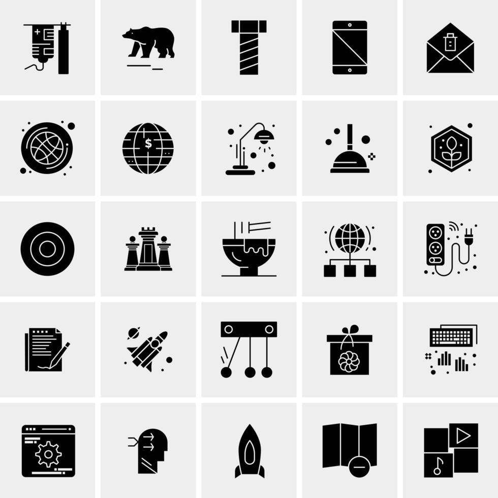 25 iconos de negocios universales vector ilustración de icono creativo para usar en proyectos relacionados con la web y dispositivos móviles