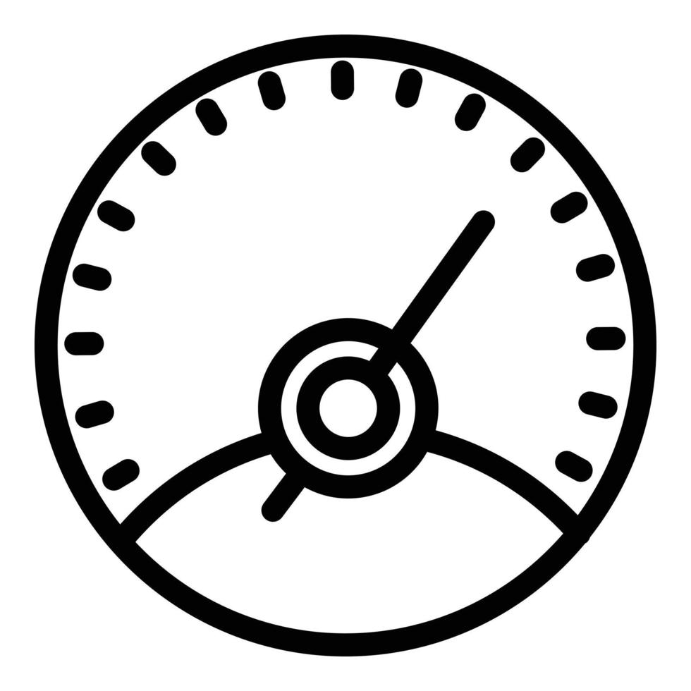 Drive speedometer icon, outline style vector