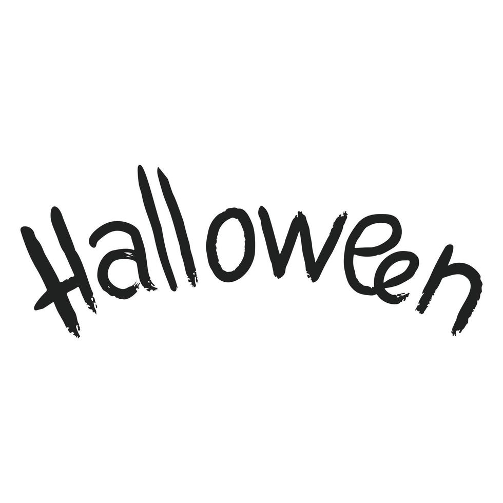 icono de texto de halloween, estilo simple vector