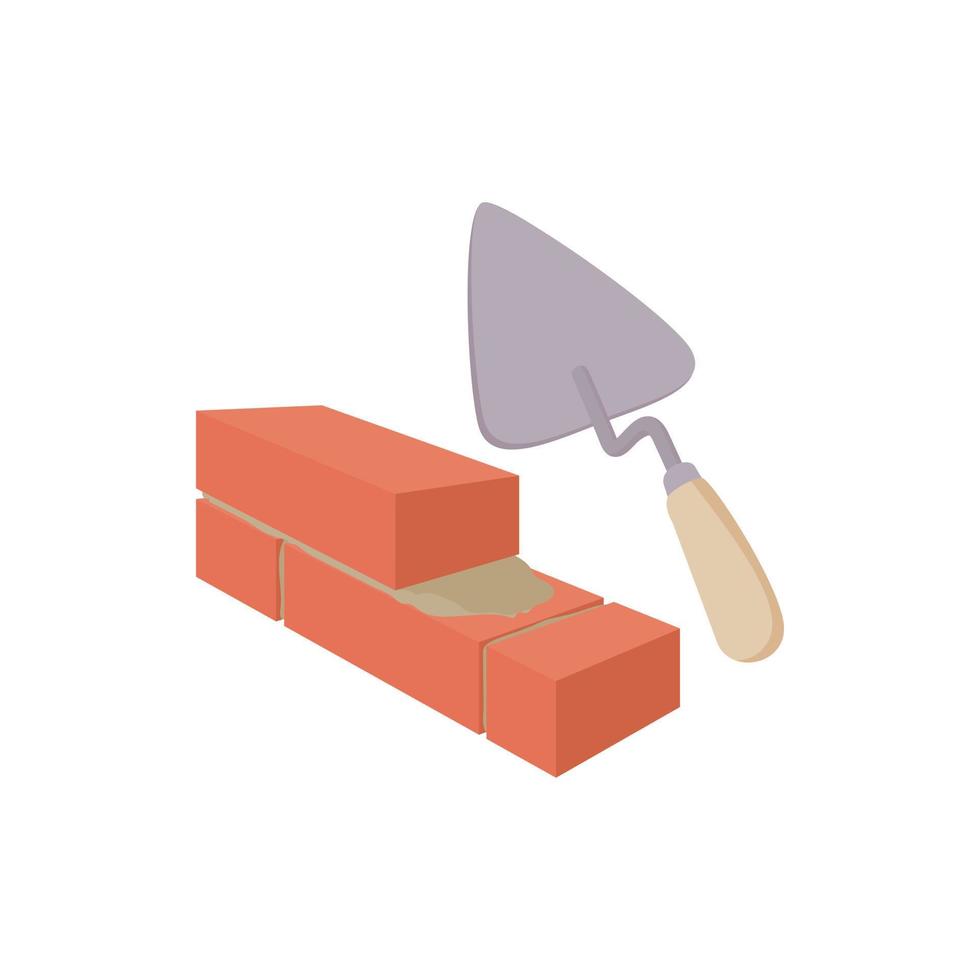 Brickwork and building trowel icon vector