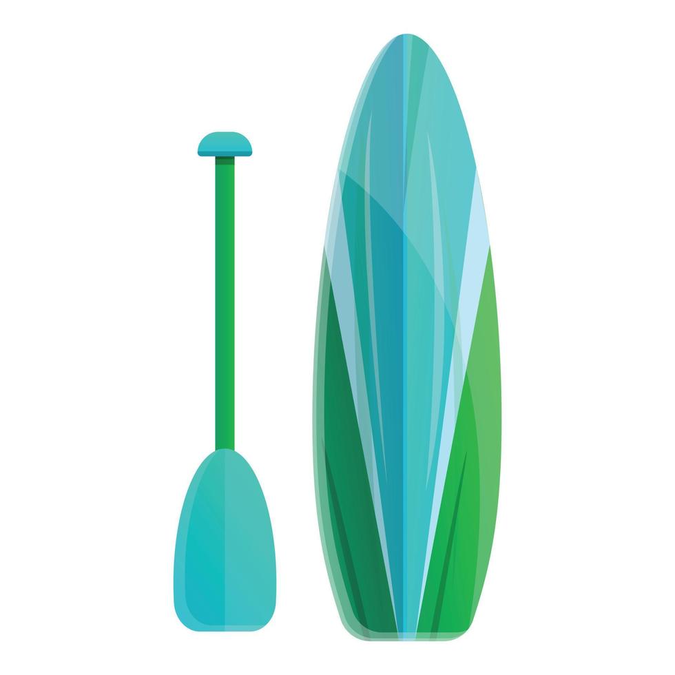 deporte sup surf icono, estilo de dibujos animados vector