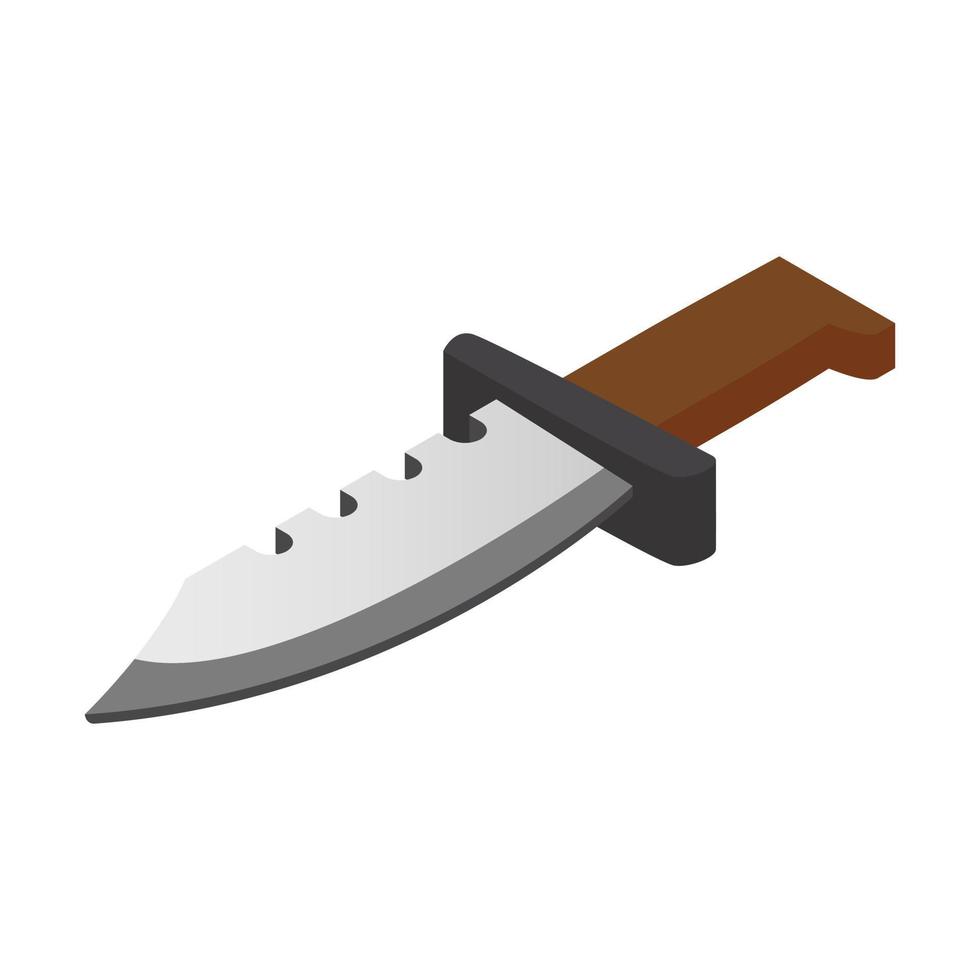 Hunting knife isometric 3d icon vector