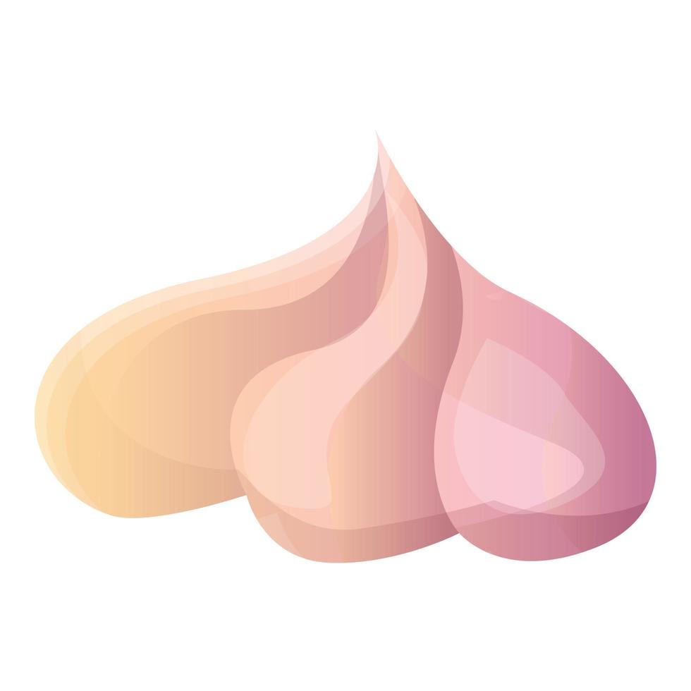 Tasty meringue icon, cartoon style vector