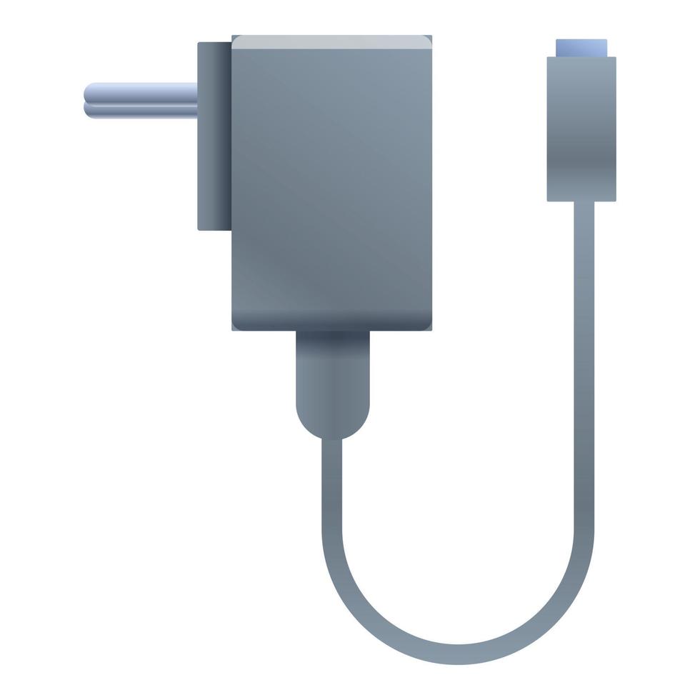 Cable charger icon, cartoon style vector