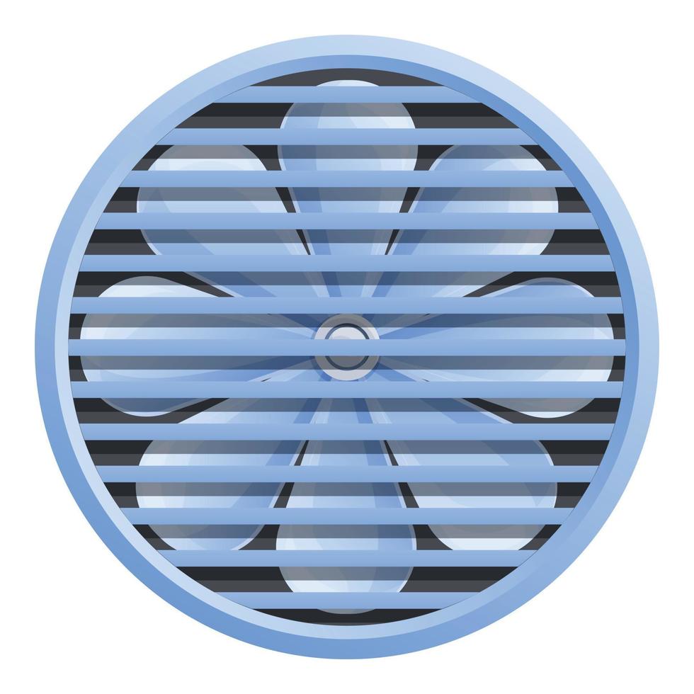 Ventilation fan icon, cartoon style vector