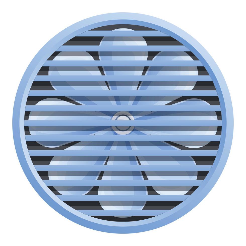 icono del ventilador de ventilación, estilo de dibujos animados vector