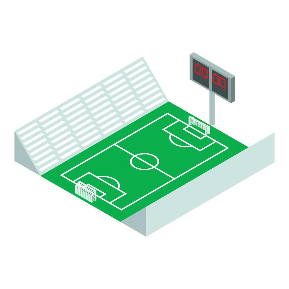 icono del estadio de fútbol, estilo isométrico vector