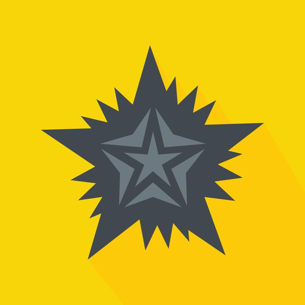 Star icon, flat style vector