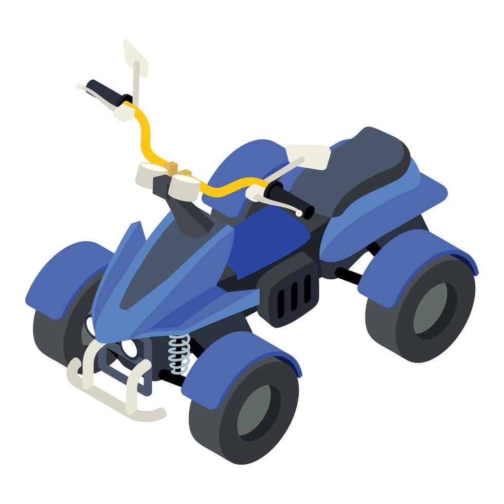 Sport quad bike icon, isometric style vector