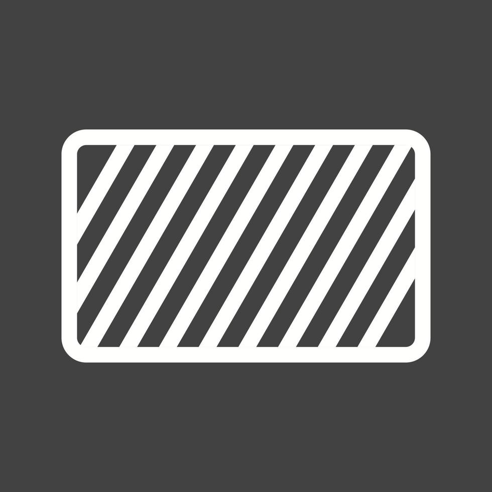 Caution Sign Line Inverted Icon vector