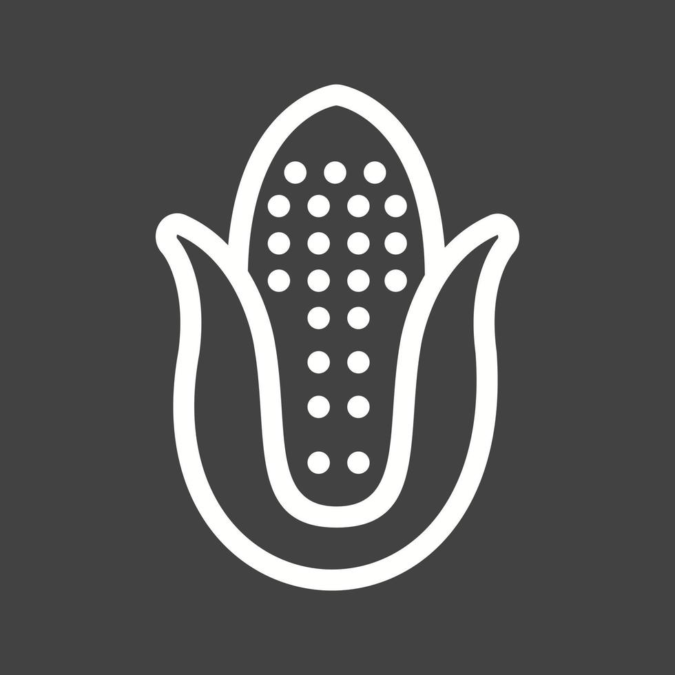 Corn Line Inverted Icon vector