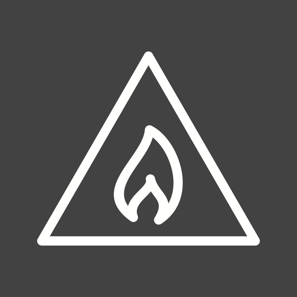 Flammable Material Line Inverted Icon vector