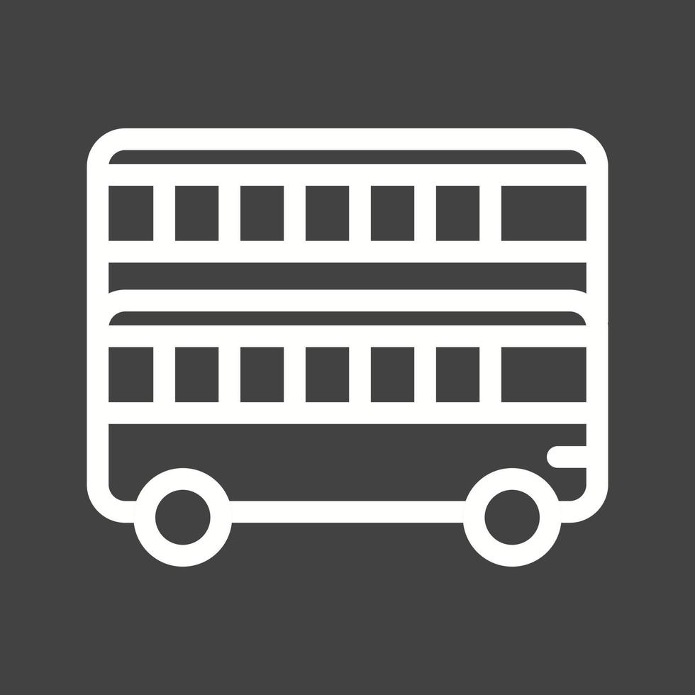 Double Bus Line Inverted Icon vector