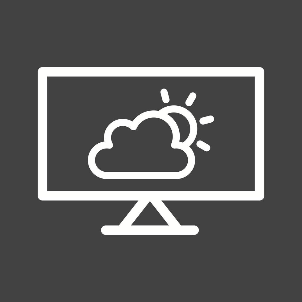 Weather News Line Inverted Icon vector