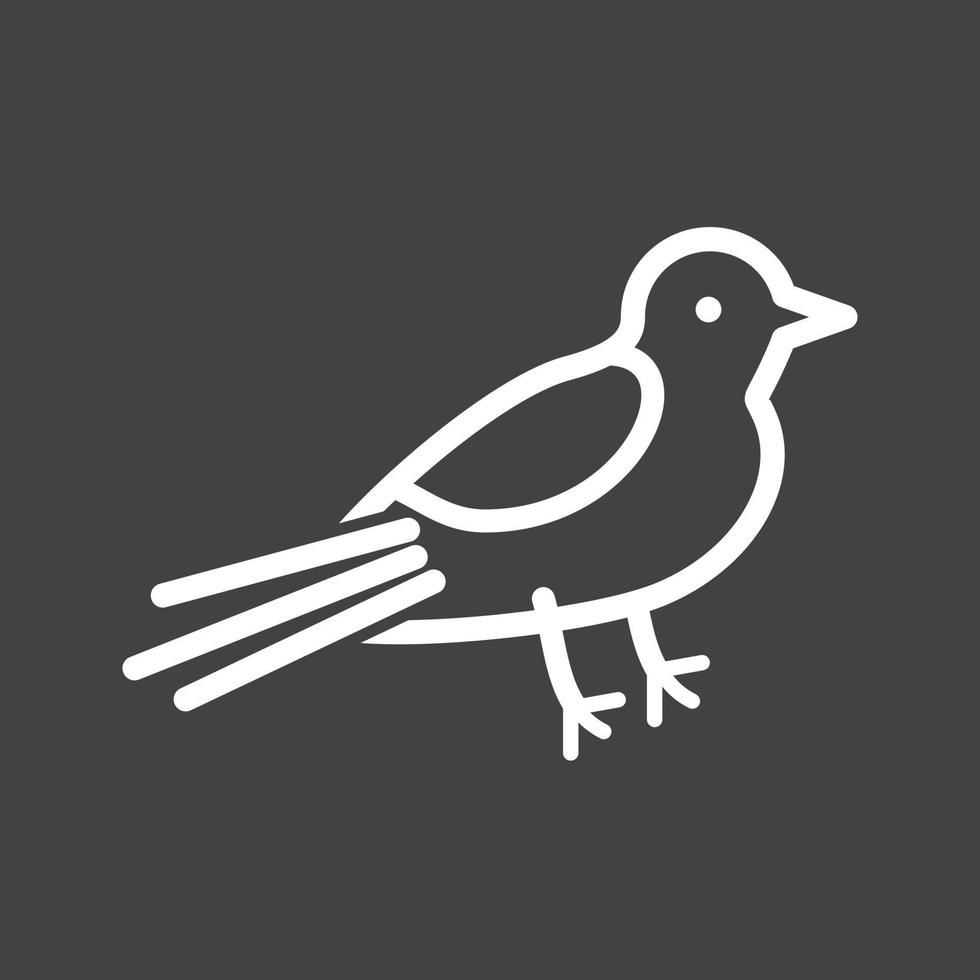 Sparrow Line Inverted Icon vector