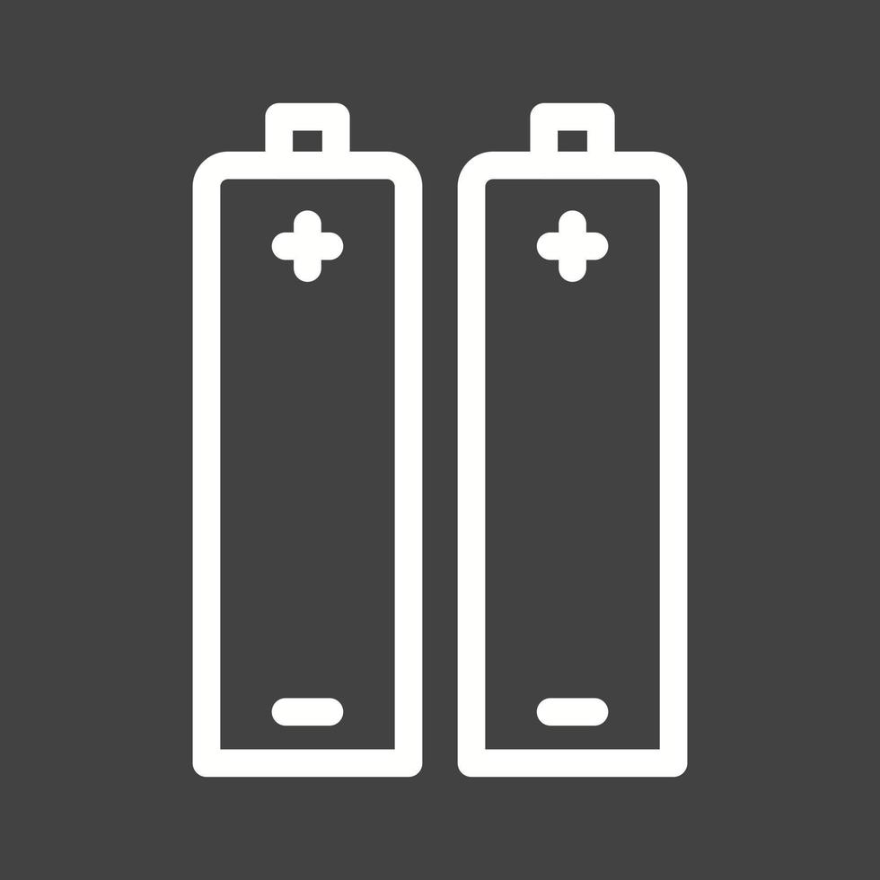 Batteries Line Inverted Icon vector