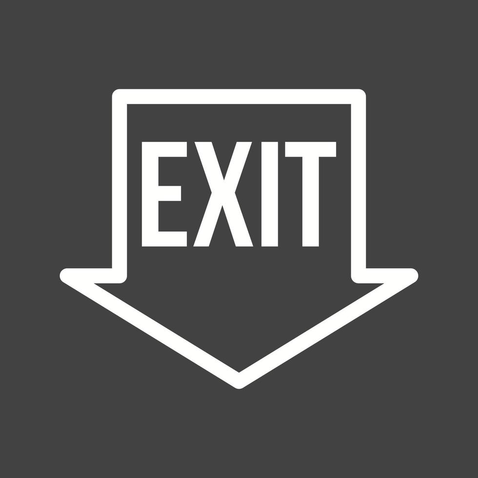 Exit Line Inverted Icon vector