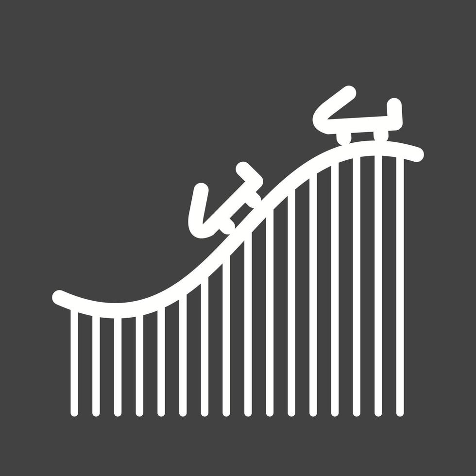 Roller Coaster Line Inverted Icon vector