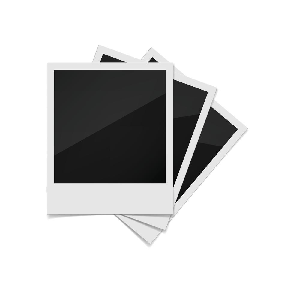 marcos de fotos sobre un fondo blanco vector
