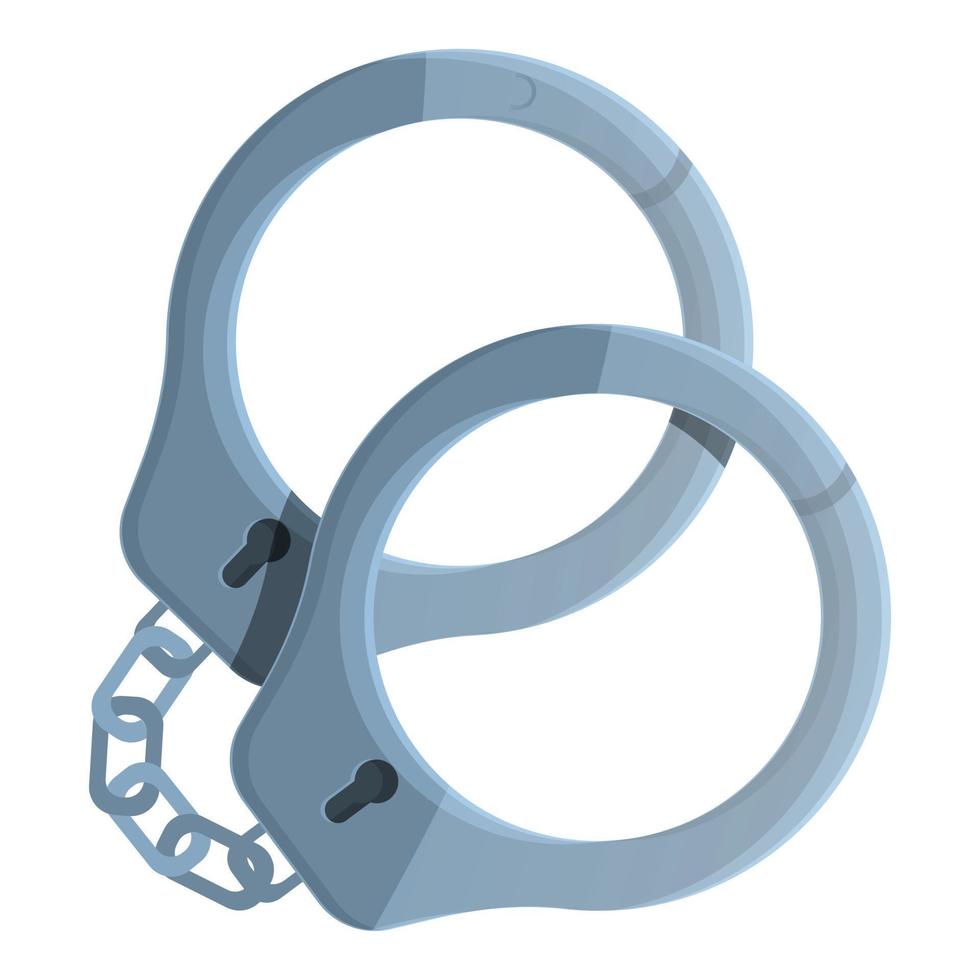 Culprit handcuff icon cartoon vector. Police crime vector