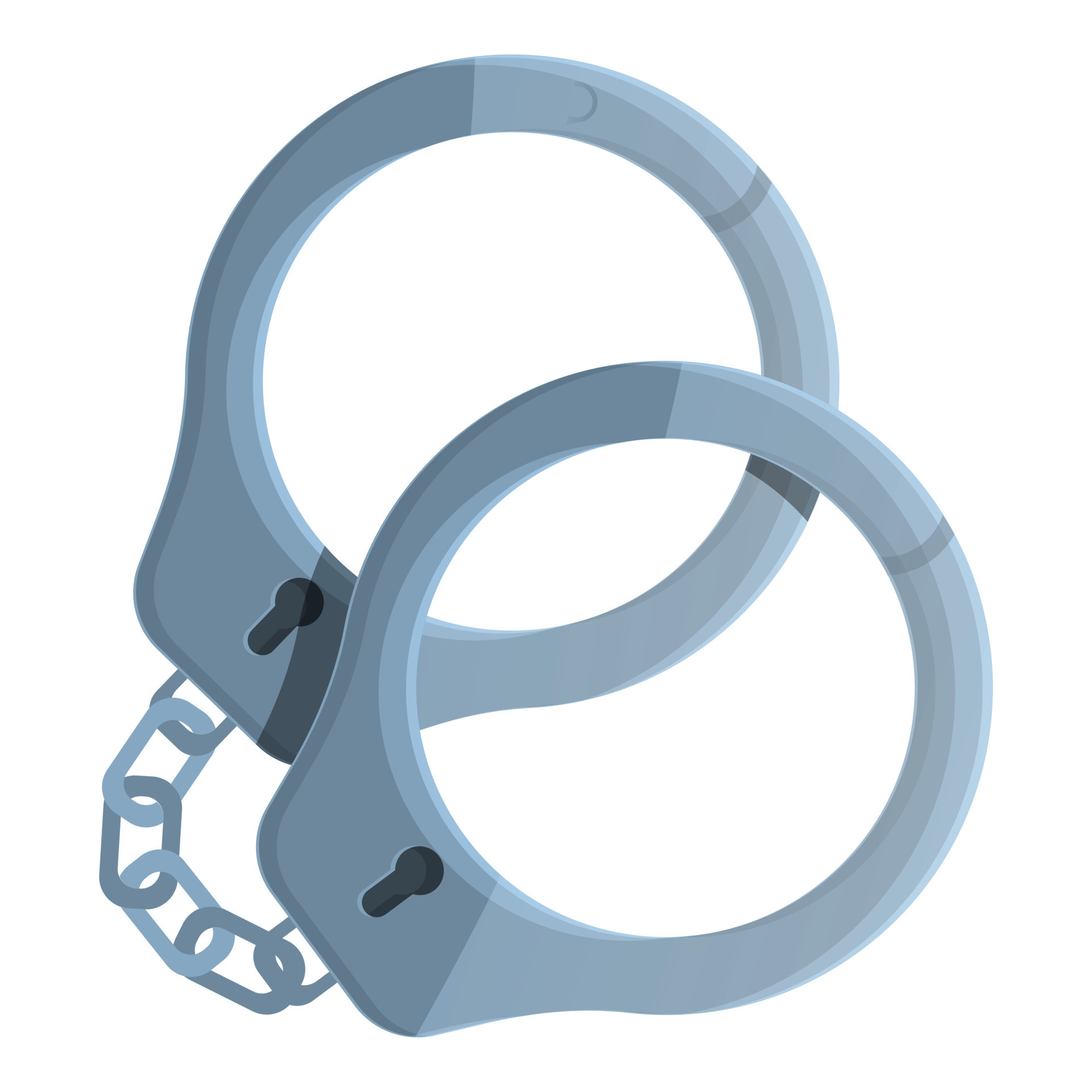 Culprit handcuff icon cartoon vector. Police crime 14367890 Vector