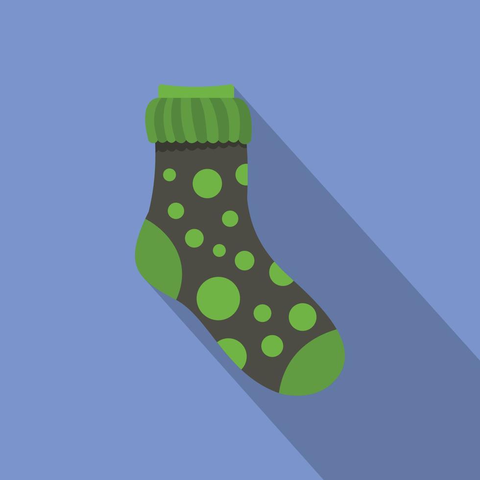 Spotted sock icon, flat style vector