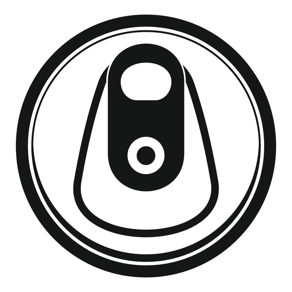 Top tin can icon, simple style vector