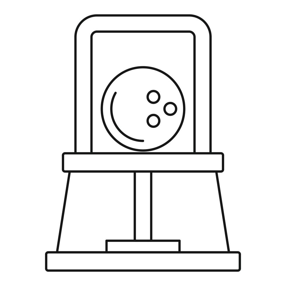 Bowling ball icon, outline style vector