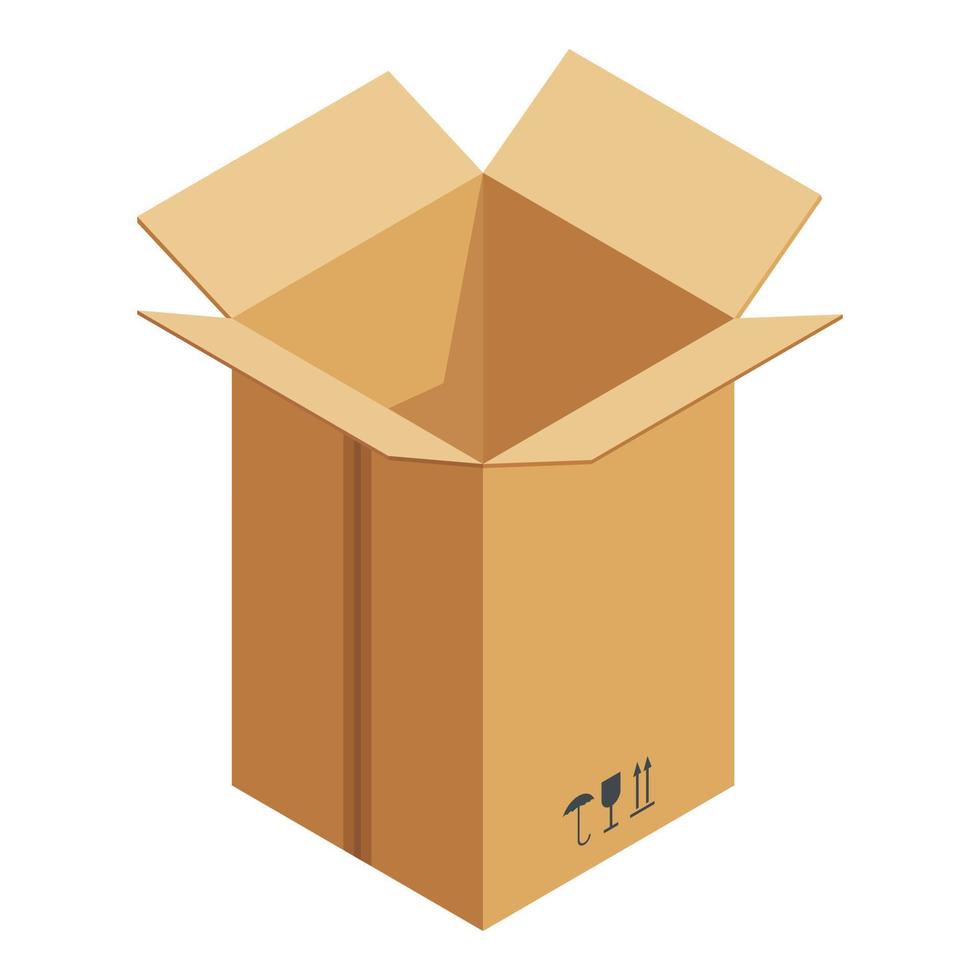 Transportation box icon, isometric style vector
