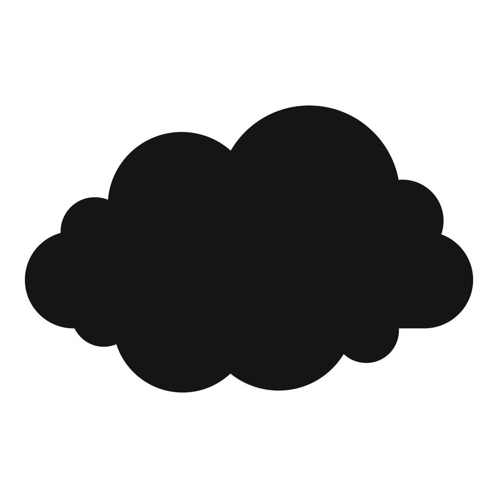 Wavy cloud icon, simple style. vector