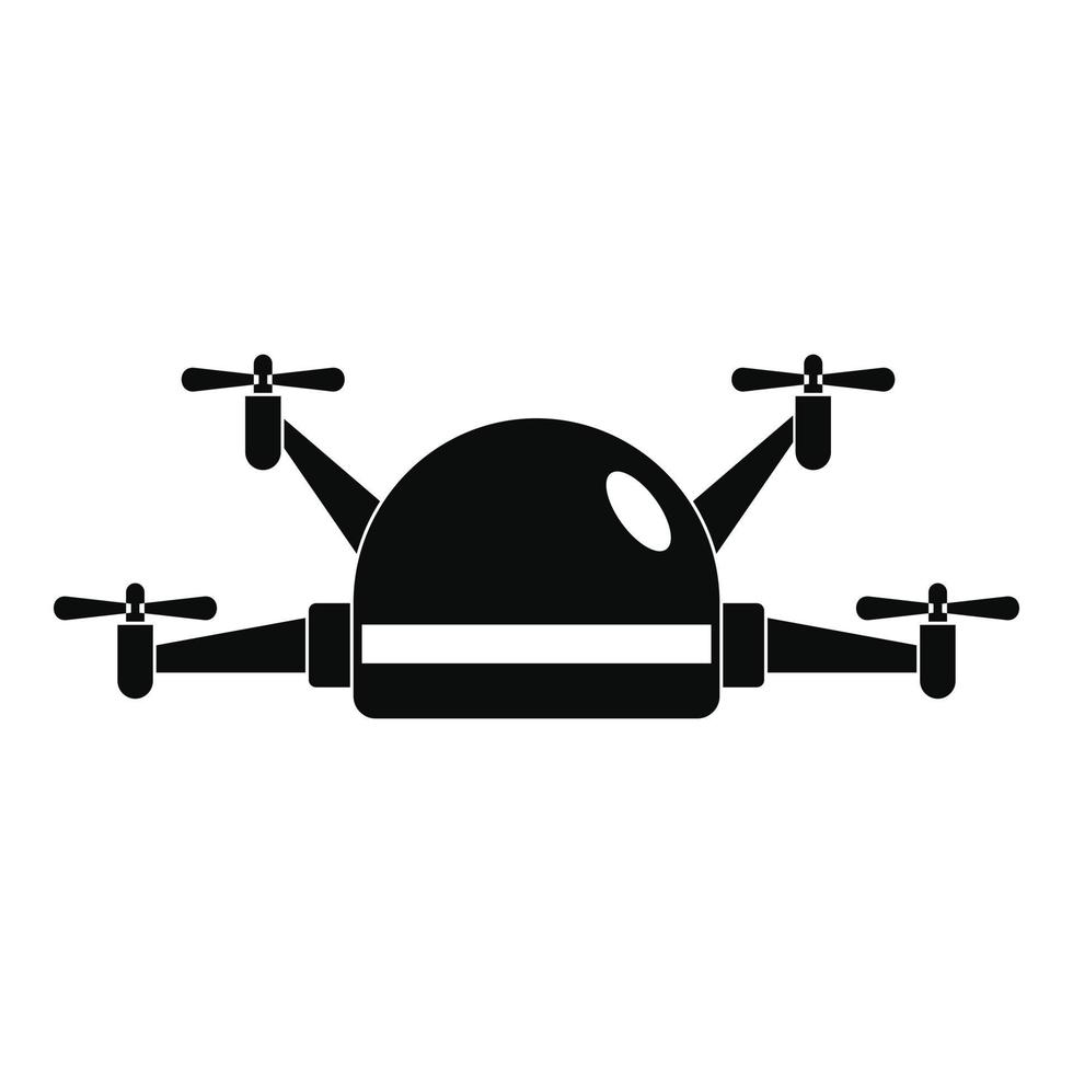 Small drone icon, simple style vector