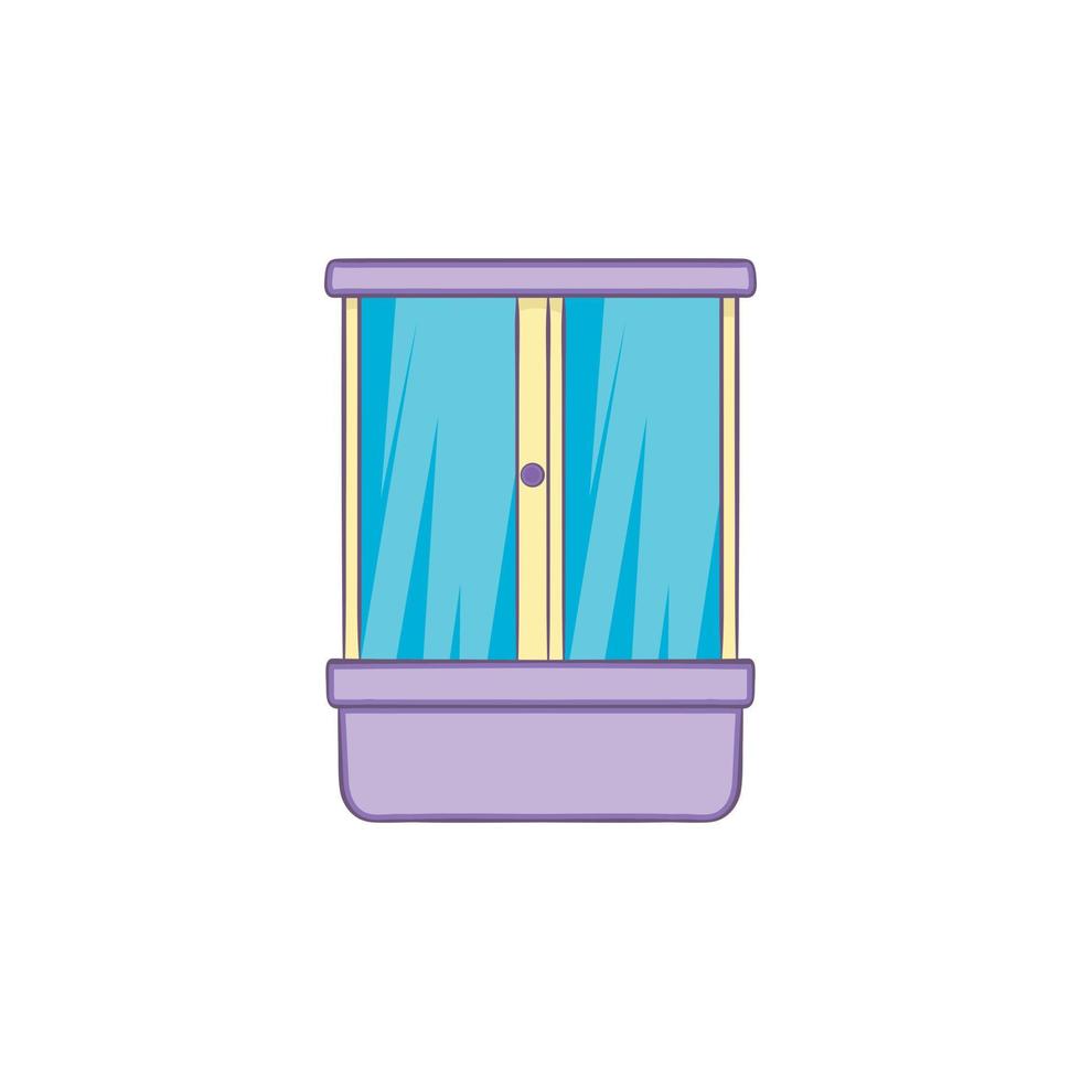 icono de cabina de ducha en estilo de dibujos animados vector
