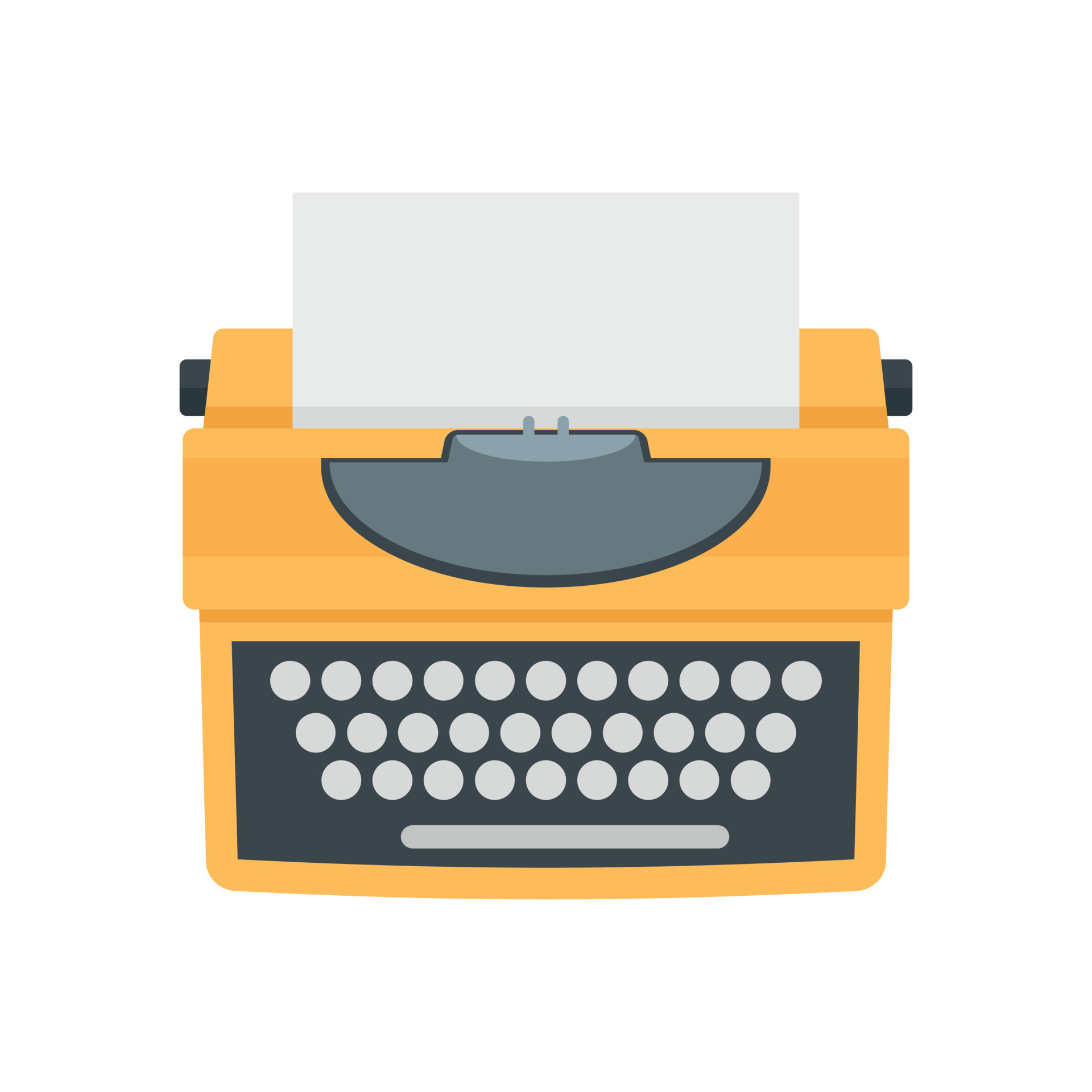Typewriter with shadow icon, flat style 14367980 Vector Art at Vecteezy