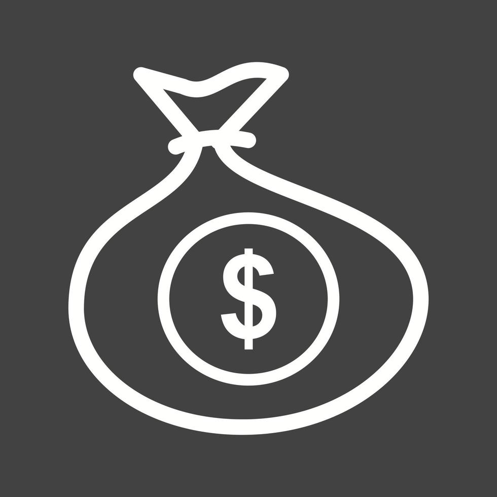 Sack of Money Line Inverted Icon vector