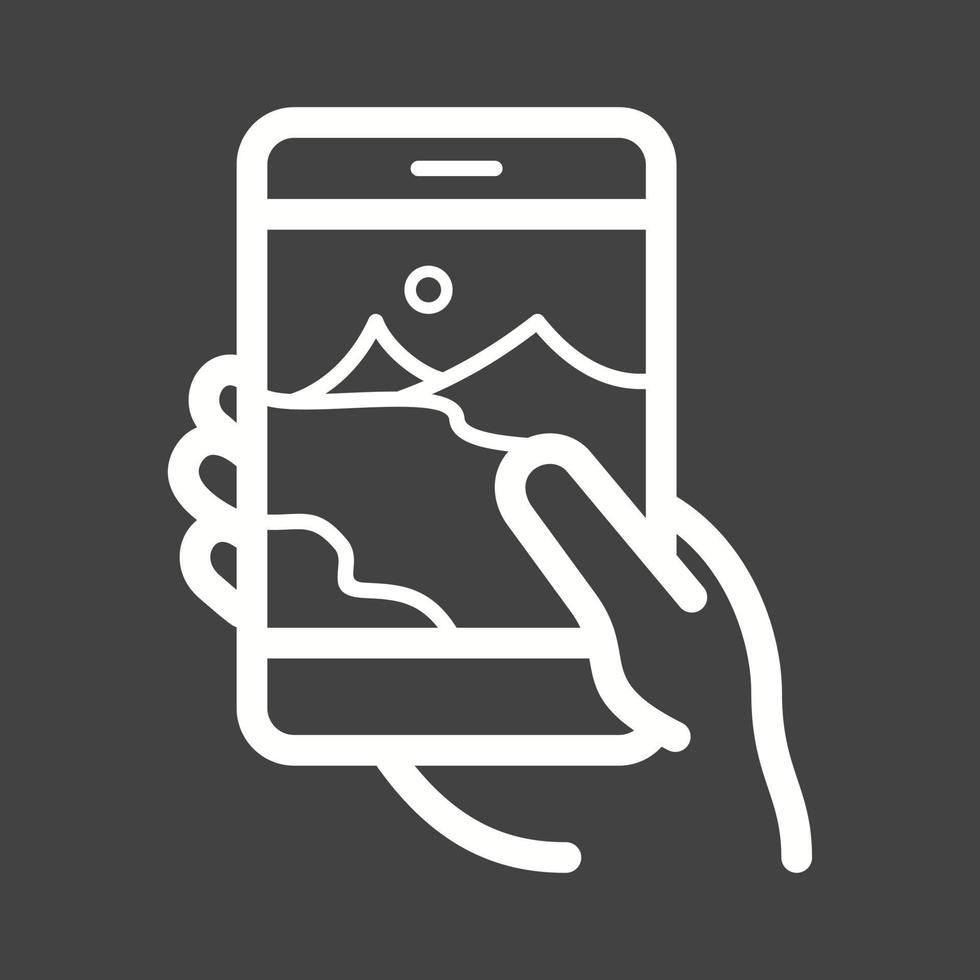 Taking Pictures Line Inverted Icon vector