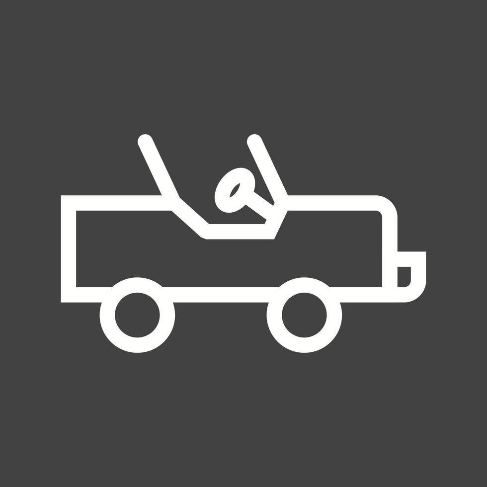 Safari Jeep Line Inverted Icon vector
