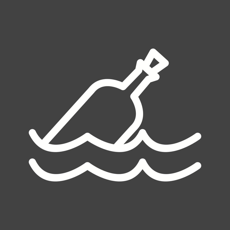 Bottle in Water Line Inverted Icon vector