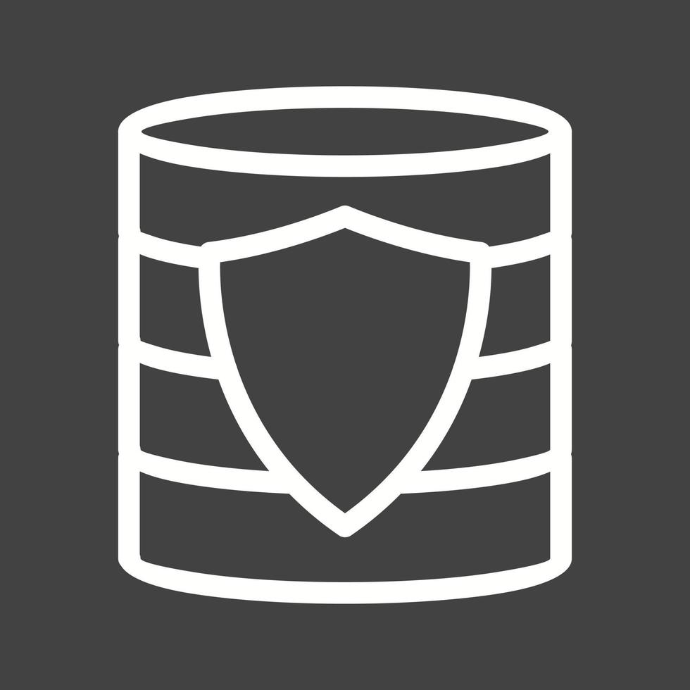 Secured Backup Line Inverted Icon vector